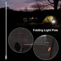 Folding Lamp Pole Camping Table Light Pole Portable & Lightweight Aluminum Light Lamp Lantern Hanger For Outdoor Picnic Hiking