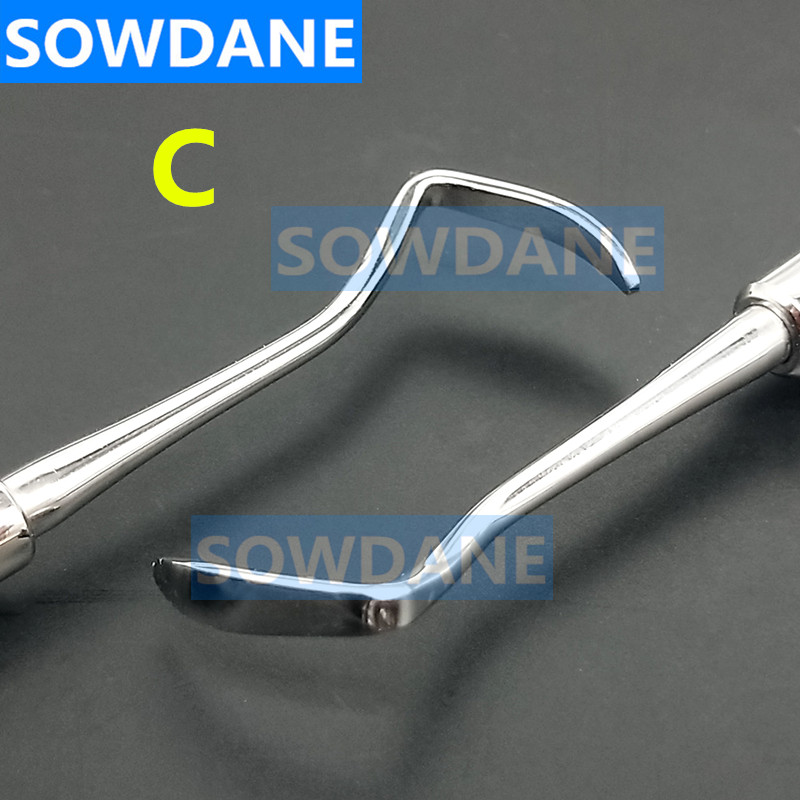 Double Ends Dental Sinus Lift Lifting Tool Dental Lift Elevator Instrument Stainless Steel ( 5 Types for your selection)