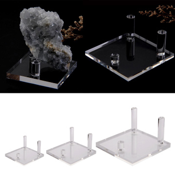 Acrylic Display Stand Holder Suport Shelf Base for Minerals Rock Specimens Geode Stones Jewelry