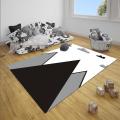 Else Black Gray White Mountain Nordec Unisex 3d Print Non Slip Microfiber Children Baby Kids Room Decorative Area Rug Mat