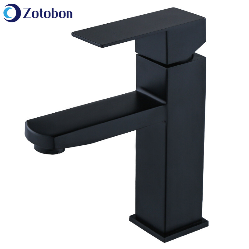 ZOTOBON Bathroom Vanity with Sink Faucets Deck Mounted Hot and Cold Water Taps Matte Black Spray Faucets Grifo De Bano H241