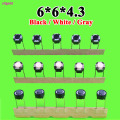 100pcs Japanese Mixer Internal Keys For ALPS 6*6*4.3 MM 2P DIP Push Button Switch 6x6x4.3 White Round Long Service Life