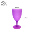 Hot 6PCS/Set Plastic Wine Glasses Frosted Goblet Cocktail Champagne Party Picnic Bar Drink Cup Colorful Tea Cups Gift Coffee Mug