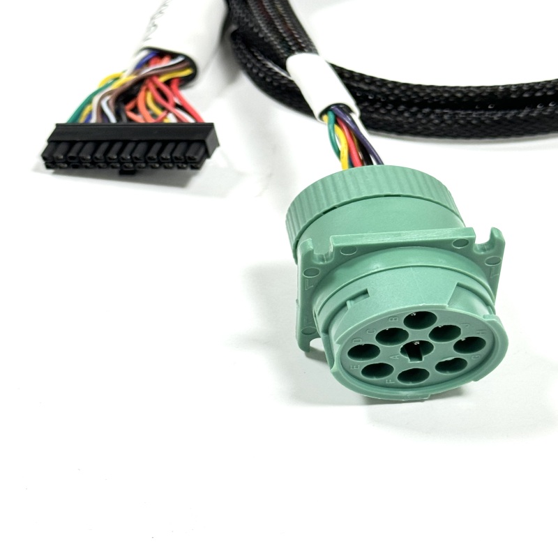 Custom J1939 9Pin to Multi Connector Splitter Wiring Harness with PCB