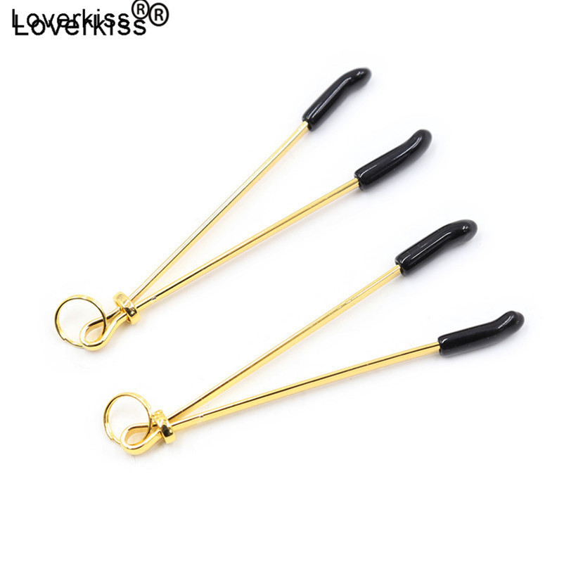 1 Pair Metal Bondage Nipple Clamps Chain Nipple Clips Labia Clamps Slave BDSM Women Toys Adult Sex Games Vagina Labia Spreader