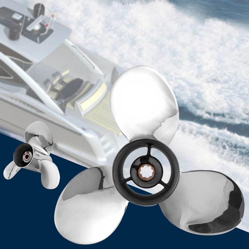 Boat Motor Stainless Steel Propeller 9 1/4X11-J for Yamaha 9.9Hp 15Hp Outboard Engine 9 1/4 X 11 -J 63V-45943-10-00 63V-45943-00