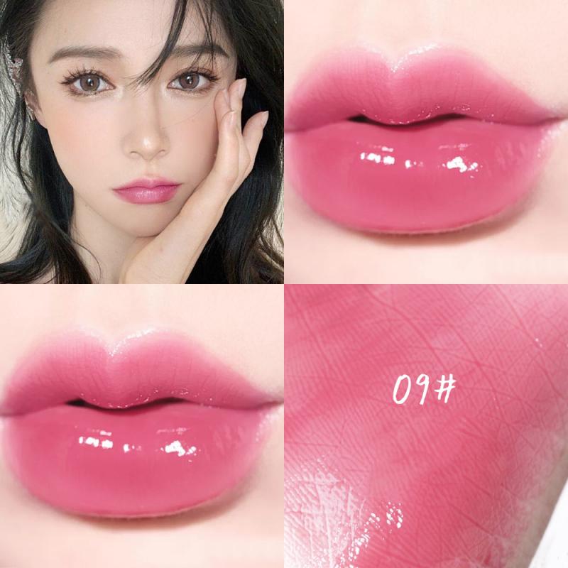 1pc Glossy Lip Plumping Liquid Lip Gloss Moisturizing Lip Gloss Gloss Plump Makeup Nutrition Liquid Lipstick Non-Sticky TSLM1