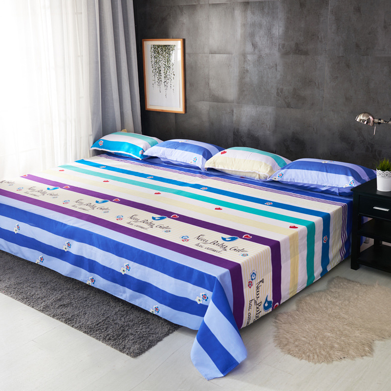 Cotton Polyester Flower Plants Printing Bed Sheets Large Size Tatami Bed Flat Sheet Bed linings 230x350cm Sanding Artwork