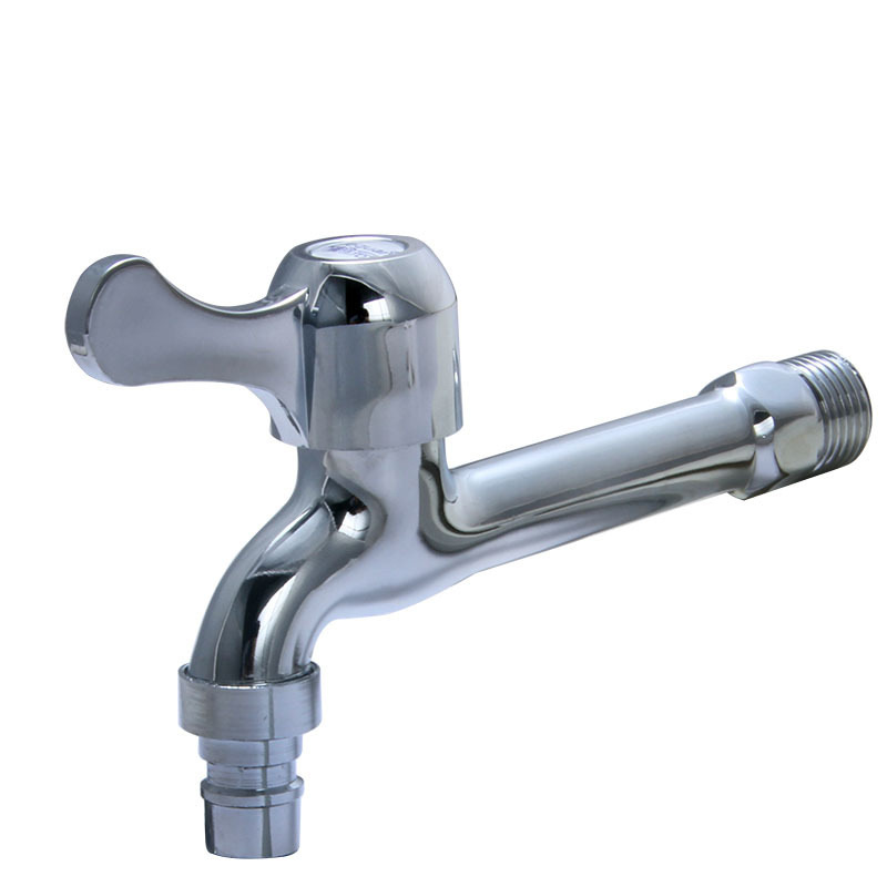 Wall Mount Chrome Finished Small Tap Decorative Garden Faucet Washing Machine Tap Single Using Bibcock Tap