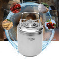 10L Stainless steel Ball Lock Beer Keg Pressurized Growler for Craft Beer Dispenser System Home Beer Brewing Metal Handles