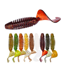 6Pcs/lot 60mm Soft Baits Shad Soft Lure for Fishing Lure Bait Worm Shrimp Pike Jigging Catfish Jig Carp Rubber Wobblers Tackle