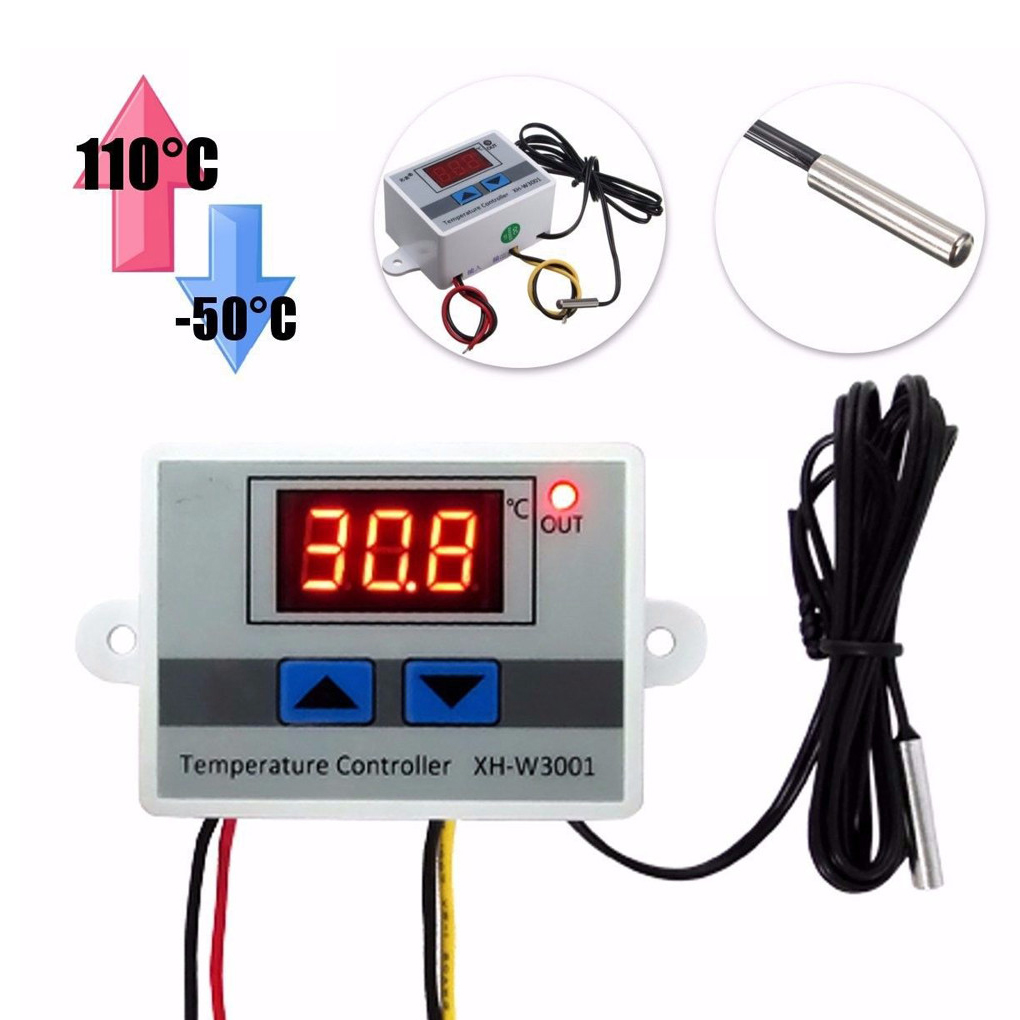 W3230 LED Digital Temperature Controller -55 to 120 Degree Temperature Measurement Data Save Thermostat Regulator DC12V