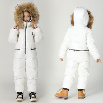 Large size children's jumpsuit down jacket warm Winter boys ski suit Girls clothing thick outwear kids siamese clothes snowsuit