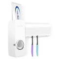 Bathroom Toothbrush Toothpaste Storage Box Set Automatic Squeeze Toothpaste Toothpaste Dispenser Wall-mounted 5 Toothbrush Rack