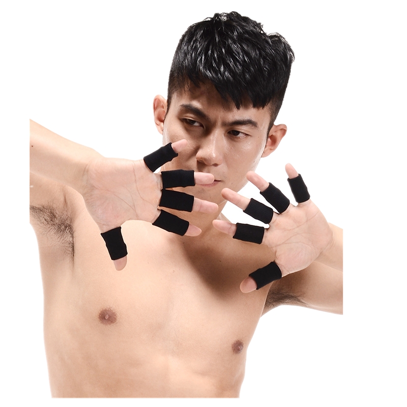 10 Pcs/set Sports Finger Sleeves Basketball Volleyball Tennis Finger Support Protector Arthritis Guard Thumb Brace Gym Fitness