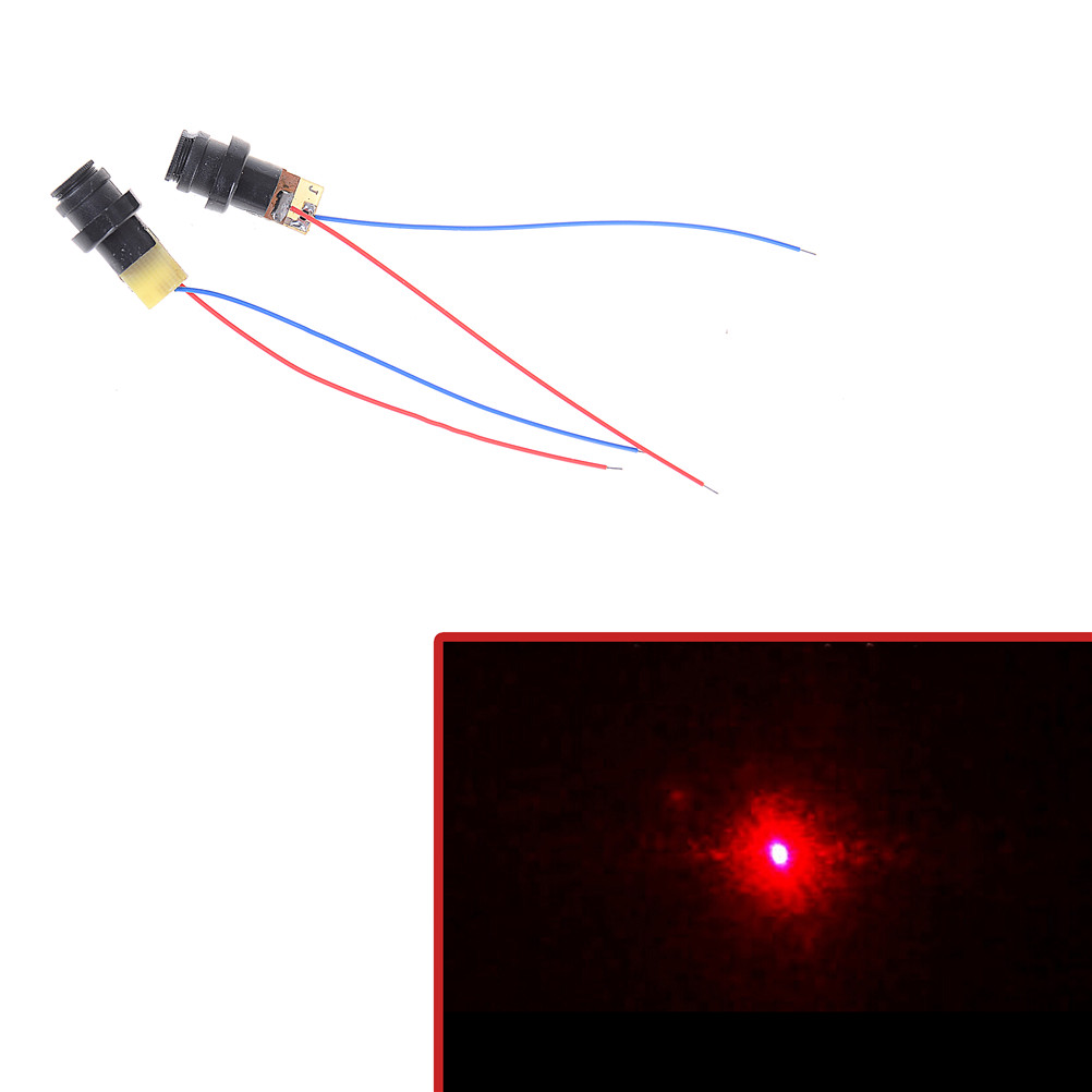 2Pcs/lot 4.5V 12mm Black Red Laser Head Module Plastic Laser Diode Laser Dot P0.05