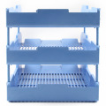 Environmental protection plastic file tray three-layer file rack desktop storage rack office finishing storage rack supplies