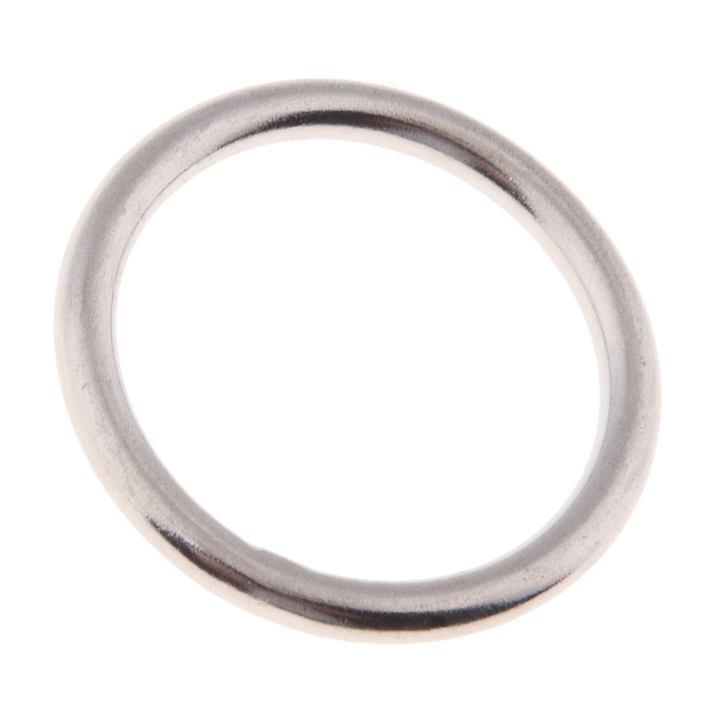 Marine Polished Seamless Welded 316 Stainless Steel Round O Rings Multiple Sizes for Kayak Canoe Boat Dinghy Yacht