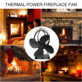Hot 3 Types Heat Powered Wood Stove Fan For Log Wood Burner Fireplace Eco Fan 4 Blade Stove Fan Christmas Winter Keep Warm Tools
