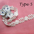 2019 Lucia Crafts 1Pc 2yards Apparel Sewing Fabric DIY Ivory Trim Cotton Crocheted Lace Fabric Ribbon Handmade Accessories Cloth