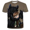 Fashion Summer Boys T Shirt How To Train Your Dragon 3D Kids tshirt 3D Print Tshirt For Girls Cartoon Tops Tees children Clothes