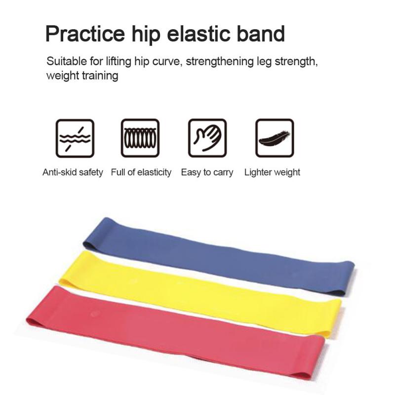 3 Colors Resistance Strap 0.35-1.1mm Yoga Resistance Rubber Bands Fitness Equipment Pilates Elastic Exercise Bands Pull Rope
