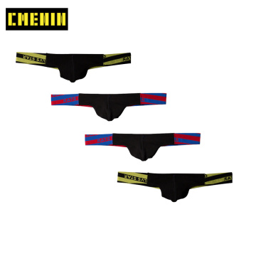 4Pcs/lot Fashion Gay Men Sexy Underwear Thong Men Jockstrap Letter Man thong Mens Thongs And G strings Gift OR503