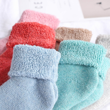 Wool Thick Velvet Winter Warm Toddler Newborn 0-7 Years Children Socks Baby Girls Boys Socks Baby Winter Socks