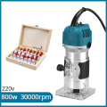 800w Wood Router 220v Woodworking Electric Trimmer Wood Milling Engraving Slotting Trimming Carving Machine With Milling Cutter