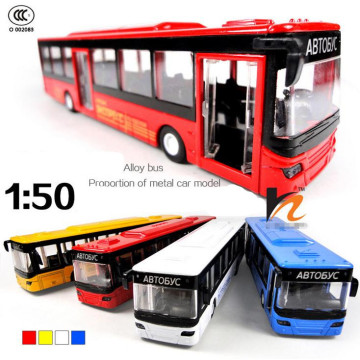 Conditioned Buses Car Metal Model Open Door Pull Back Acousto optic Toys Car, Classic Alloy Antique Car Model,Free Shipping