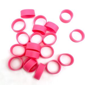Pink Silicone Non-Slip Grip Rubber Rings