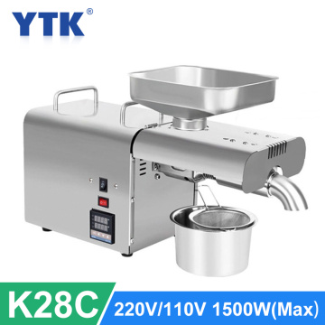 Automatic 110V / 220V Cold Press Oil Machine Oil Cold Press Machine Sunflower Seed Oil Extractor Temperature Control