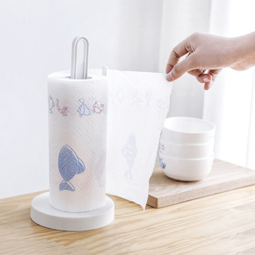 Desktop Floor Vertical Napkins Stand Toilet Kitchen Paper Towel Roller Tissue Holder Plastic Rack Paper Towel Dispenser