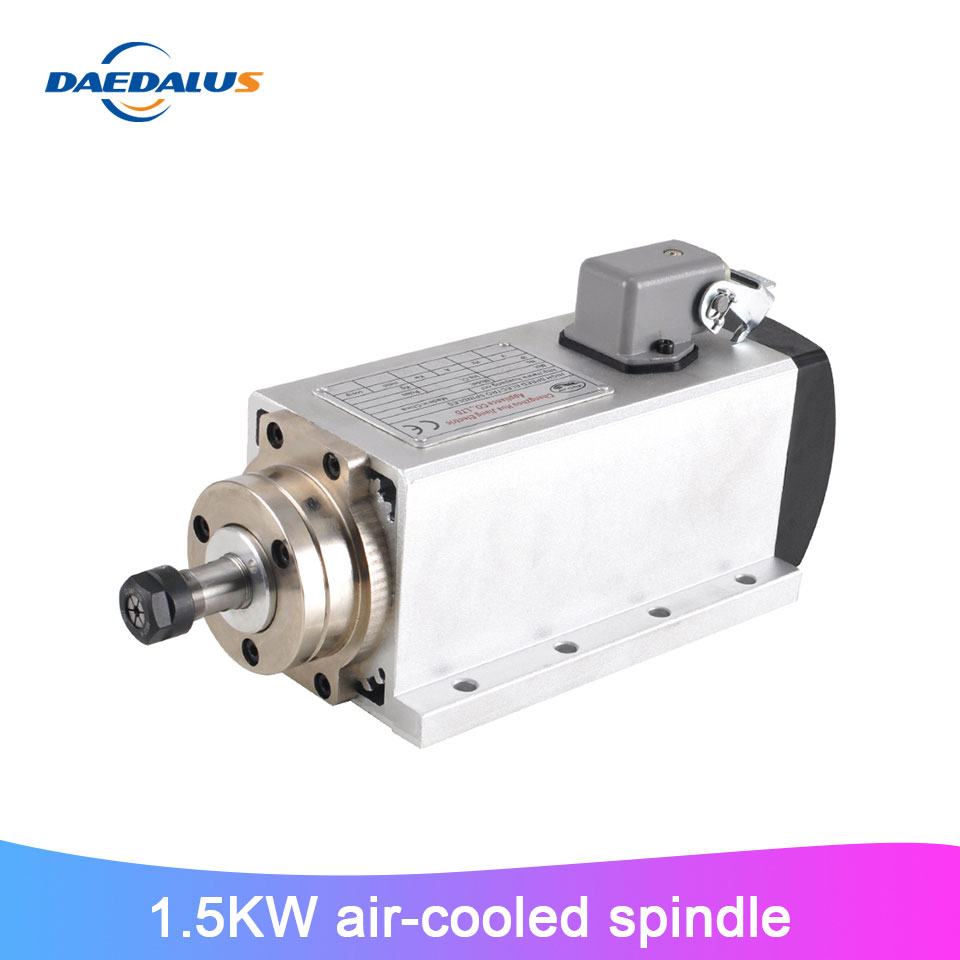 CNC Spindle 1.5KW 220V Air Cooled Spindle ER11 Milling Motor Square Machine Tool Spindle For Engraver Machine