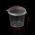 100Pcs 25ml Plastic Disposable Sauce Cups With Lid Food Storage Containers Boxes