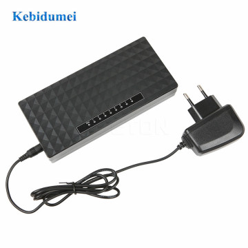 Kebidumei 8 Port Network Gigabit Switch 10/100/1000Mbps Fast Ethernet Switcher Lan Hub Full/Half duplex Exchange EU US plug