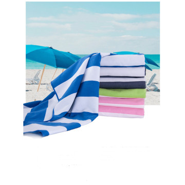 80*130cm Microfiber Double-velvet Striped Beach Towel Quick Drying Thin Absorbent Travel Sport Gym Camping Bath Towel
