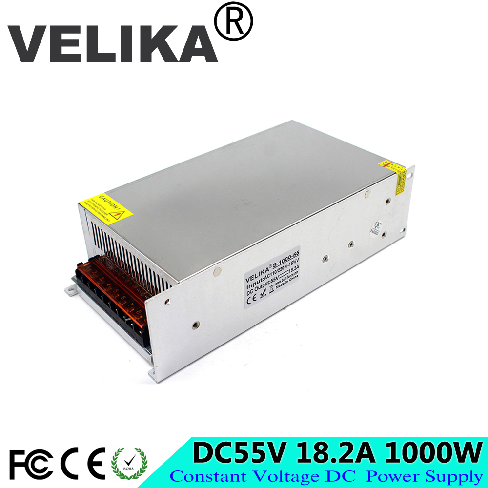 1000W 55V 18.2A Single Output Switching power supply AC to DC 55V smps for LED Industrial Equipment Machine Stepper Motor
