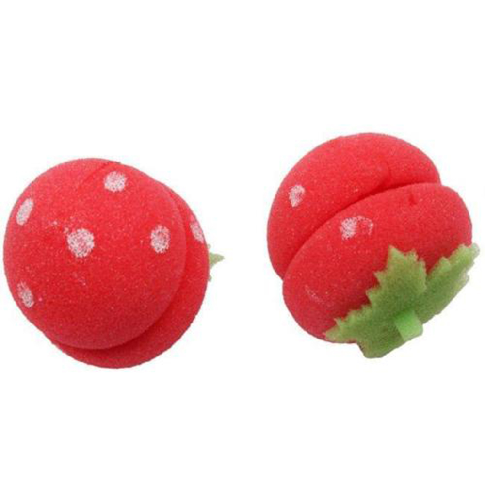 12pcs Girls Strawberry Brand Soft Foam Anion Bendy Hair Tool Hair Rollers Curlers Cling DIY Hair Curlers Hot Hair Styling Tools