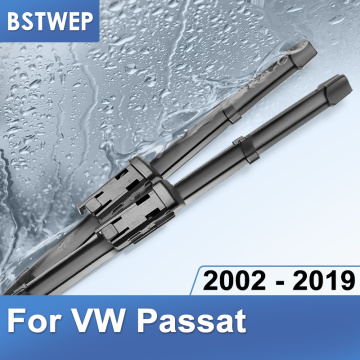 BSTWEP Windscreen Wiper Blades for Volkswagen VW Passat B5 B6 B7 B8 Fit Side Pin / Push Button Arm Model Year from 2002 to 2019