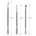 PinPai Double Sided Nail Cuticle Pusher Scraper Finger Dead Skin Remover Stainless Steel Cleaner Manicure Nail Art Pedicure Tool