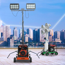 Easy operation 5m LED Flood light tower with Rotatable mast