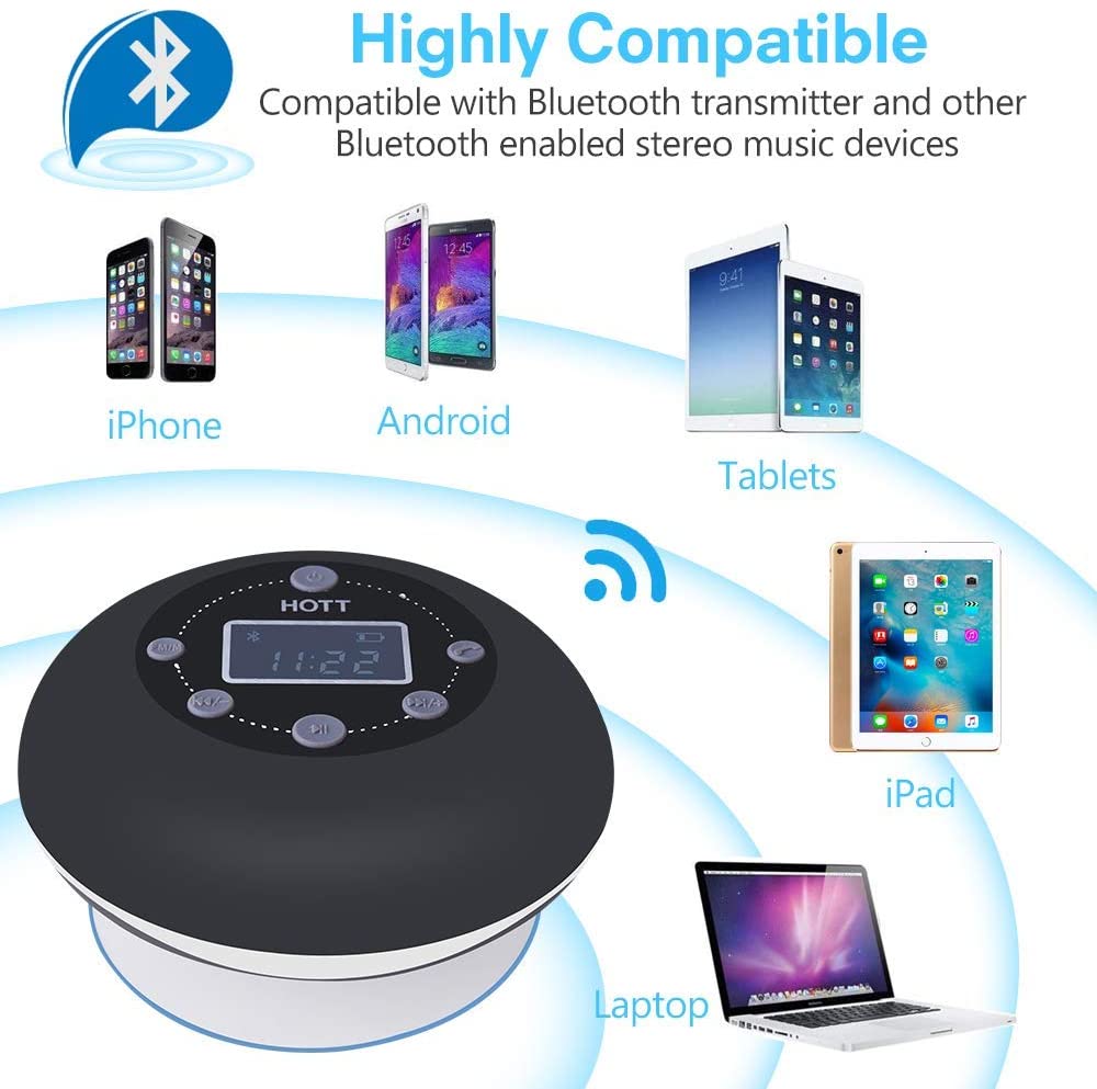 Wireless Shower Speaker Bluetooth Powerful Waterproof Fm Radio Wireless Speakers Portable Amplifier Music Box Soundbar Suction