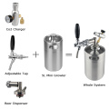 mini keg 5l,Pressurized Beer Keg System 64oz Stainless Steel Mini Growler Keg Adjustable Beer Tap Faucet Premium CO2 Charger Kit