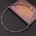 Hip Hop Fashion Barbed Wire Necklace Bracelet Pant Chain Jewelry Women Harajuku Punk Gothic Girls Unisex Choker Necklace Gift