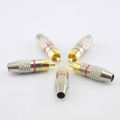 5pcs/10pcs RCA Male Plug to cabling Connector Adapter Audio Video Cable CCTV camera Non Solder Gold Plated Accessories