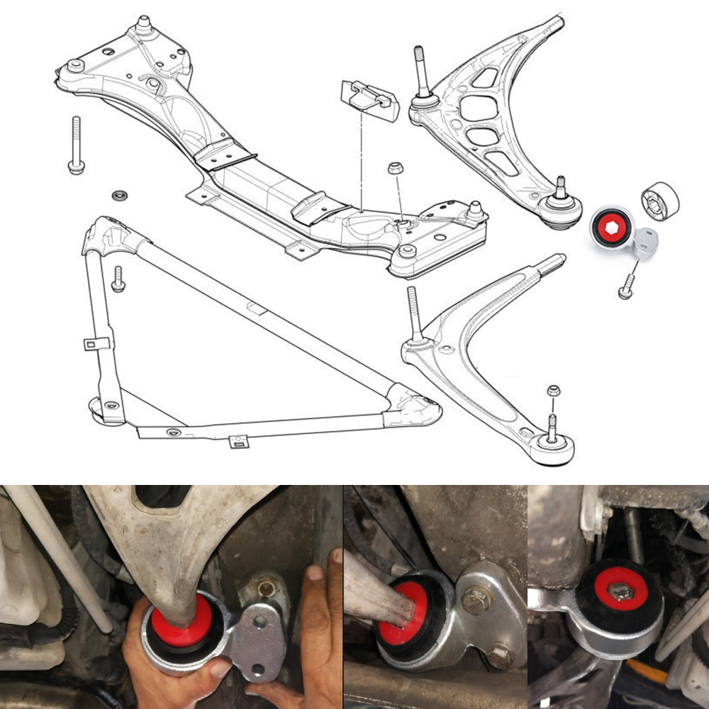 Front Control Arm Bushings For BMW E46 E85 325i 330i Z4 99-06 PQY-CAB16