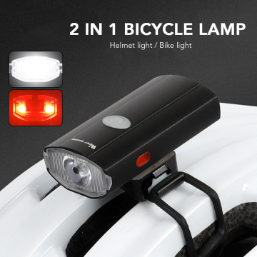 2 IN 1 Bike Light USB Rechargeable Cycling Helmet Headlight Waterproof Bicycle Light Taillight Handlebar Front Light Taillight