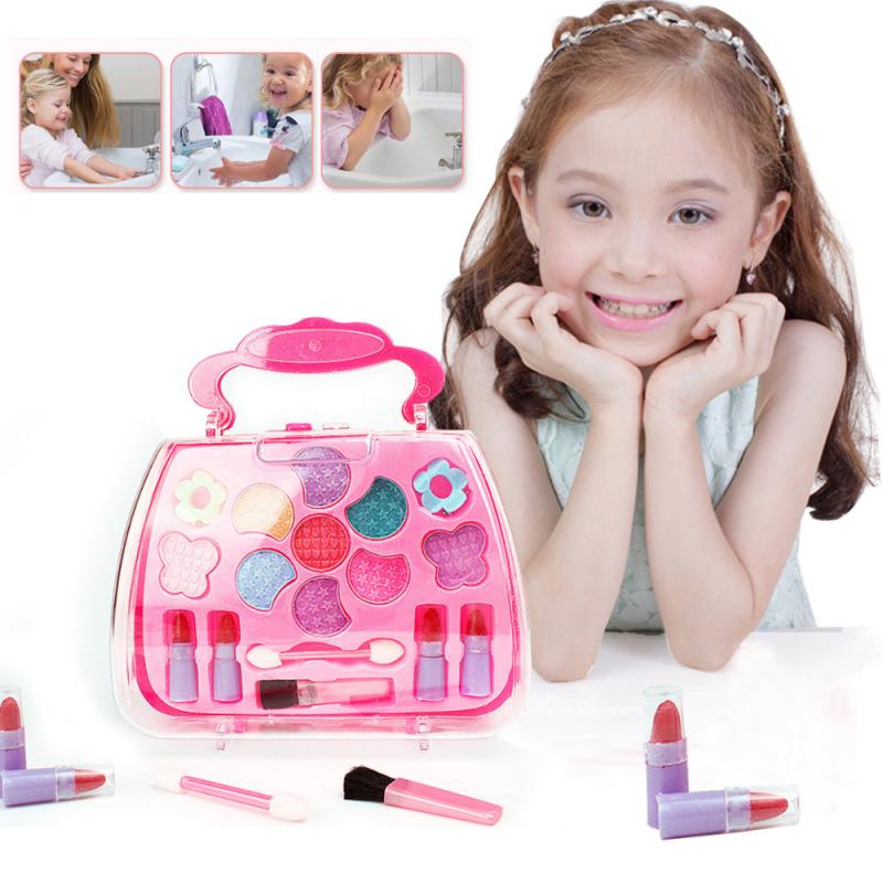 1 Set Non-Toxic Princess Makeup Set For Kids Cosmetic High Quality Festival Toy Gift Eyeshadow Lip Gloss Blushes Cosmetics TSLM2