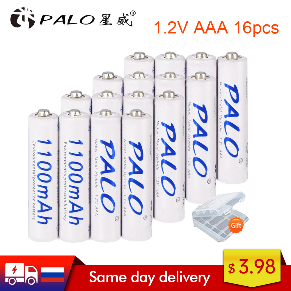 2-16 pcs AAA 1100mAh NI-MH rechargeable battery AAA 3A ni mh nimh 1.2V 1.2 volt original high capacity current batteries